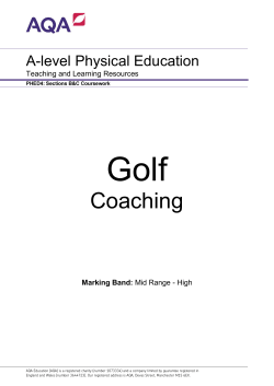 A-level PE Exemplar Unit 04 - Coursework