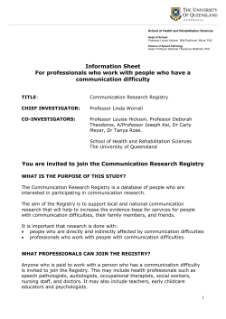 Join the Communication Research Registry