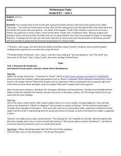 Performance Tasks Grade 8 GT &ndash; Unit 1