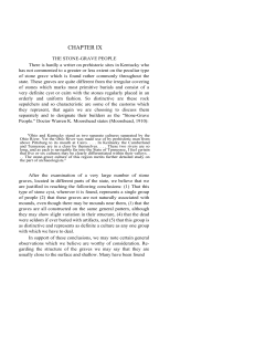 The Stone-Grave People - University of Kentucky