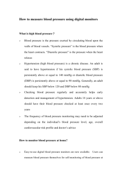 How to measure blood pressure using digital monitors