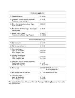 Sign Application fees