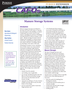 Manure storage systems - Purdue Extension