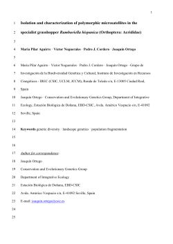 Isolation and characterization of polymorphic microsatellites in the
