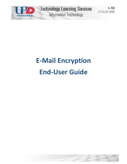Email Encryption User Guide