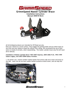 GrimmSpeed Master Cylinder Brace