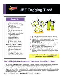 JBF Tagging Tips! - Just Between Friends