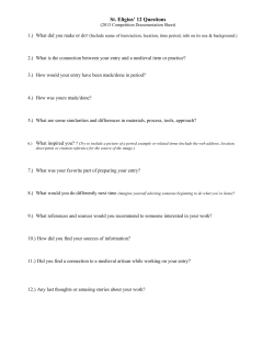 St. Eligius` 12 Questions - Barony of Dragonship Haven