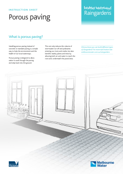 Porous paving - Melbourne Water