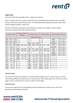 Paper Sizes