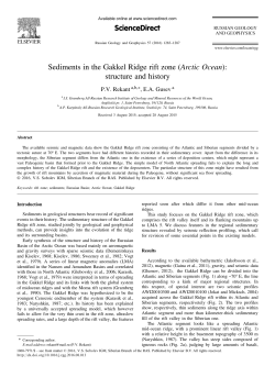Sediments in the Gakkel Ridge rift zone (Arctic Ocean): structure and