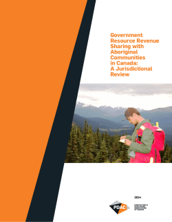 Government Resource Revenue Sharing with Aboriginal
