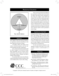 Rhetorical Situation