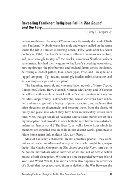 Revealing Faulkner: Religious Fall in The Sound and