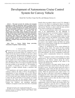 Development of Autonomous Cruise Control System for Convoy