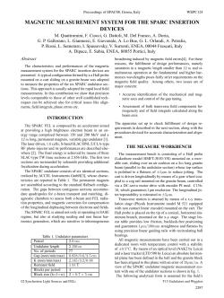 Magnetic Measurement System for the SPARC Insertion