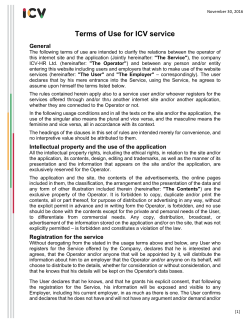 ICV Terms of Use EN