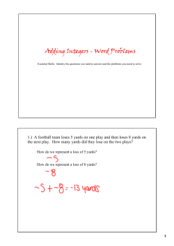 Adding Integers