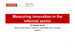 Measuring innovation in the informal sector
