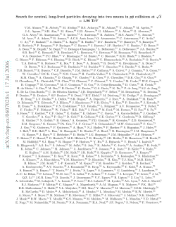 Search for Neutral, Long-lived Particles Decaying into Two Muons in