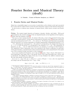 Fourier Series and Musical Theory (draft)