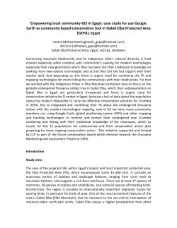 Empowering local community-GIS in Egypt: case study