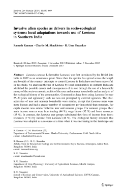 Invasive alien species as drivers in socio