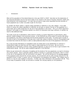 Population Growth and Carrying Capacity