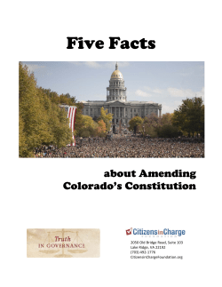 Five Facts About Amending Colorado`s Constitution