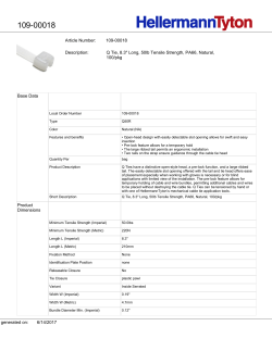 Article Number: 109-00018 Q Tie, 8.3" Long, 50lb Tensile Strength