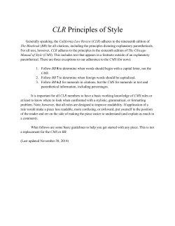 CLR Style Guide.docx