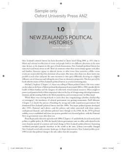 New ZealaNd`s Political Histories