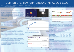 Lighter life, temperature and intial CO yields
