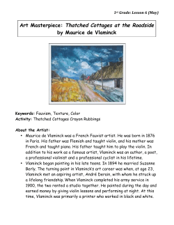 Art Masterpiece: Thatched Cottages at the Roadside by Maurice de
