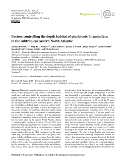 Factors controlling the depth habitat of planktonic foraminifera in the