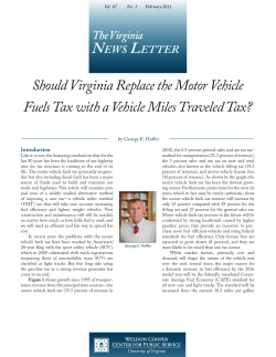 Should Virginia Replace the Motor Vehicle Fuels Tax with a Vehicle