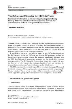 The Defence and Citizenship Day (JDC) in France