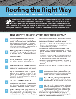 Roofing the Right Way