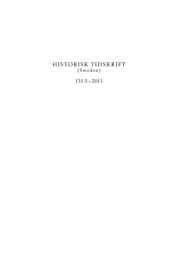 HISTORISK TIDSKRIFT