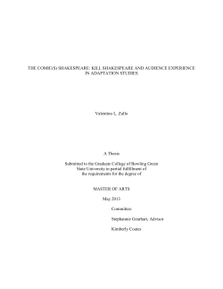 The Comic(s) Shakespeare: Kill Shakespeare and Audience
