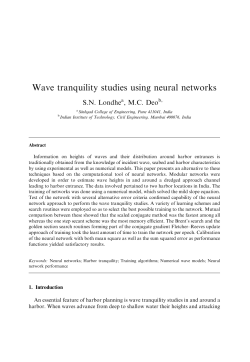 Wave tranquility studies using neural networks