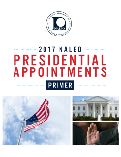 2017 Presidential Appointments Primer
