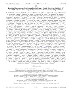 Precision Measurement of the Proton Flux in Primary - AMS-02