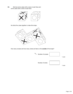 Q1. Seb has some cubes with a cross on each face and some cubes