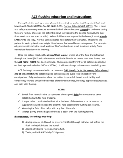 ACE flushing education and instructions