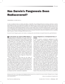 Has Darwin`s Pangenesis Been Rediscovered?