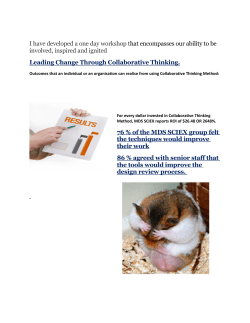 I have developed a one day workshop that encompasses our ability