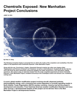 Chemtrails Exposed: New Manhattan Project