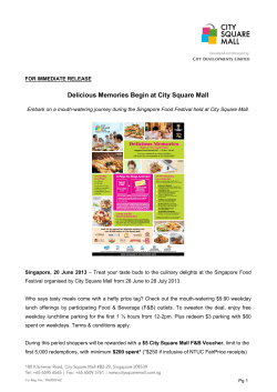 Delicious Memories Begin at City Square Mall