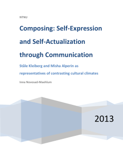 Self-Expression and Self-Actualization through
